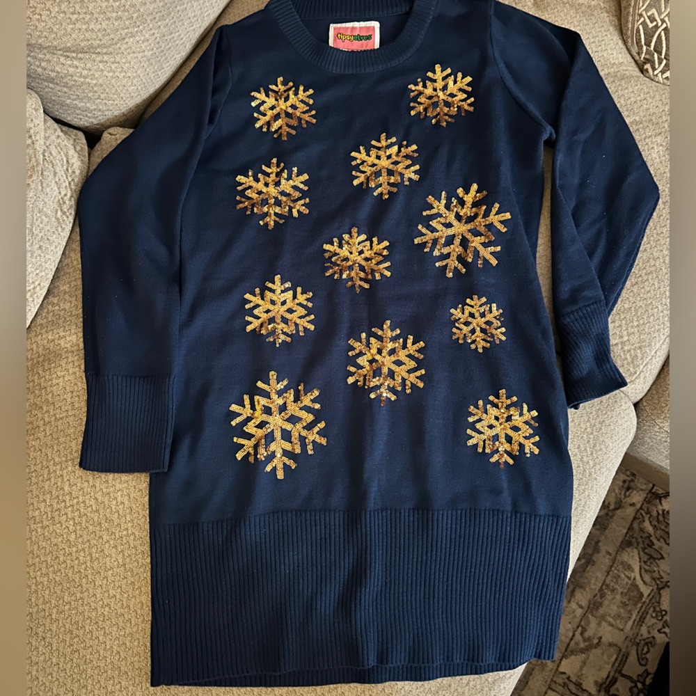 Tipsy Elves Sparkle Christmas Sweater Dress